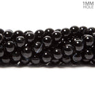 6mm Banded Black Agate plain rounds 15 inch 63 Beads - The Bead Traders