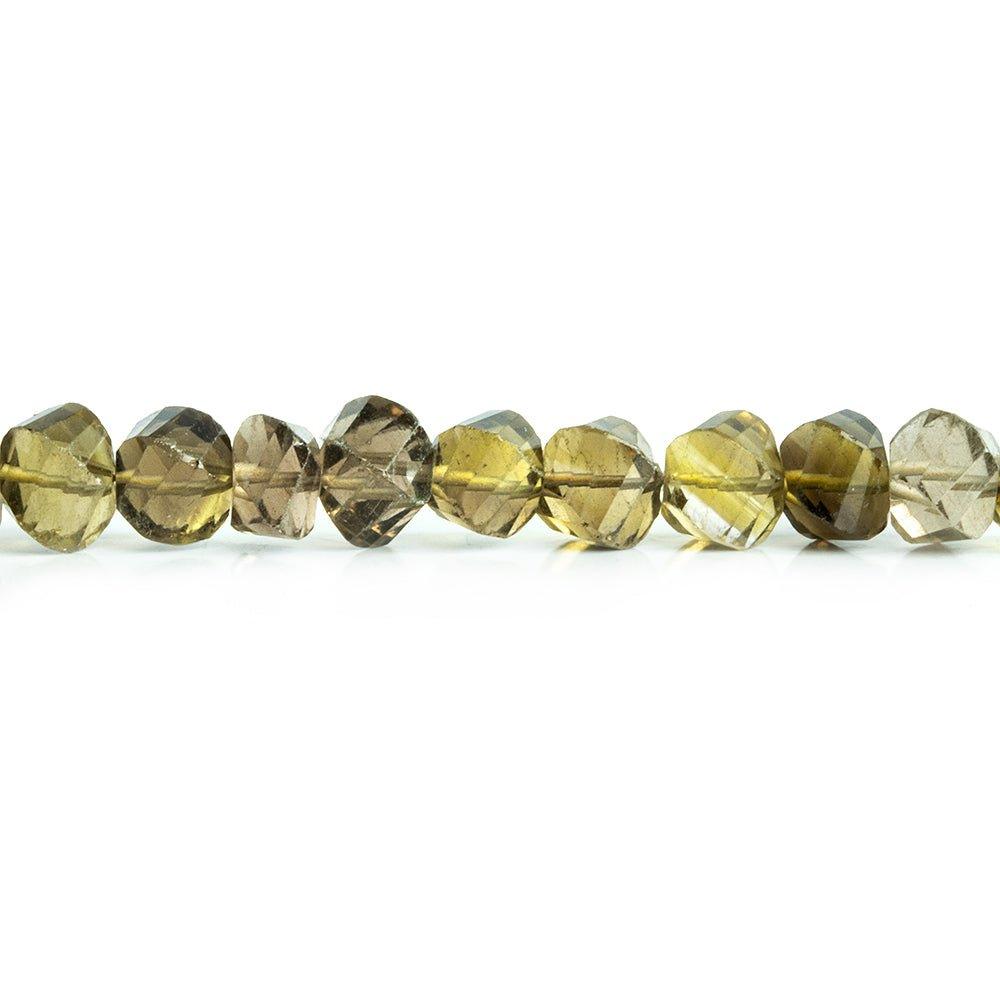 6mm Bi-Color Quartz Faceted Twist Beads 9.5 inch 47 pieces - The Bead Traders