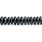 6mm Black Spinel Rondelle Beads 14 inch 140 pieces - The Bead Traders