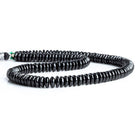 6mm Black Spinel Rondelle Beads 14 inch 140 pieces - The Bead Traders