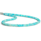 6mm Blue Ethiopian Opal Faceted Rondelles 16 inch 135 beads - The Bead Traders