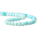 6mm Blue Opal plain round beads 13 inch 55 pieces - The Bead Traders