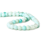 6mm Blue Opal plain round beads 13 inch 55 pieces - The Bead Traders