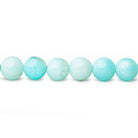 6mm Blue Opal plain round beads 13 inch 55 pieces - The Bead Traders