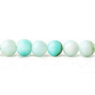 6mm Blue Opal plain round beads 13 inch 55 pieces - The Bead Traders