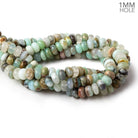 6mm Blue Peruvian Opal Plain Rondelles 14 inch 105 beads - The Bead Traders