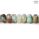 6mm Blue Peruvian Opal Plain Rondelles 14 inch 105 beads - The Bead Traders