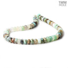 6mm Blue Peruvian Opal Plain Rondelles 14 inch 105 beads - The Bead Traders