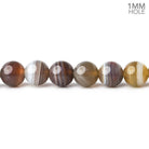 6mm Botswana Banded Agate plain rounds 16 inch 65 beads A - The Bead Traders