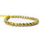 6mm Brass Barrel Textured and Smooth Beads, 8 inch - The Bead Traders