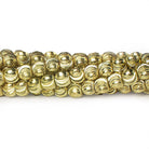 6mm Brass Fluted Round Beads, 8 inch - The Bead Traders
