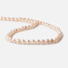 6mm Bridal Pale Peach Button Freshwater Pearls 15.5 inch 65 pieces - The Bead Traders