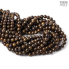 6mm Bronzite plain round 15 inches 65 Beads - The Bead Traders
