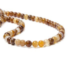 6mm Brown Madagascar Agate plain rounds 15 inch 63 Beads - The Bead Traders