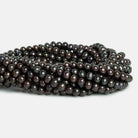 6mm Brown Peacock Off Round Pearls 16 inch 30 beads - The Bead Traders