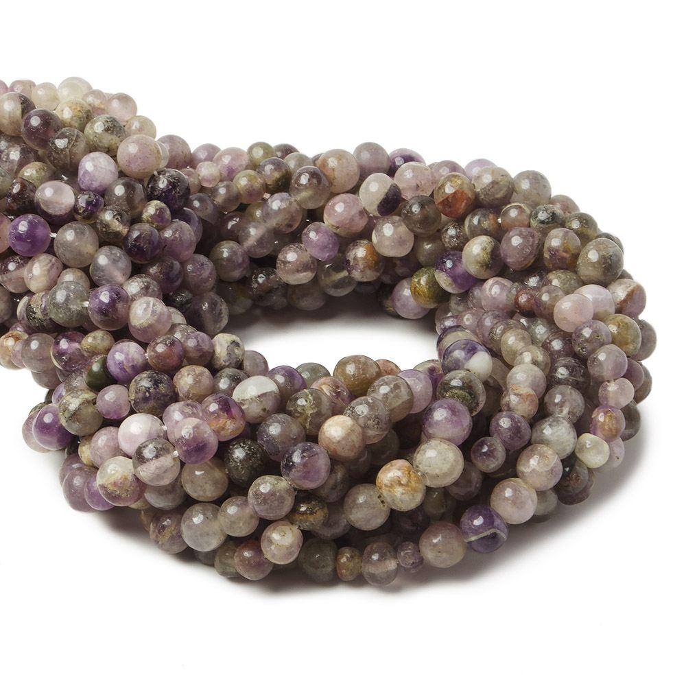 6mm Cape Amethyst & Multi Gemstone Plain Round Beads 14 inches 66 beads - The Bead Traders
