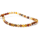 6mm Caramel Brown Banded Agate plain round beads 15 inch 60 pieces - The Bead Traders