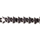 6mm Chocolate Brown plated Hematite plain star Beads 15 inch 80 pieces - The Bead Traders