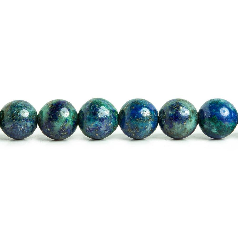 6mm Chrysocolla in Lapis Lazuli plain round 15 inches 62 Beads - The Bead Traders