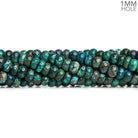 6mm Chrysocolla Plain Rondelle Beads 16 inch 105 pieces - The Bead Traders