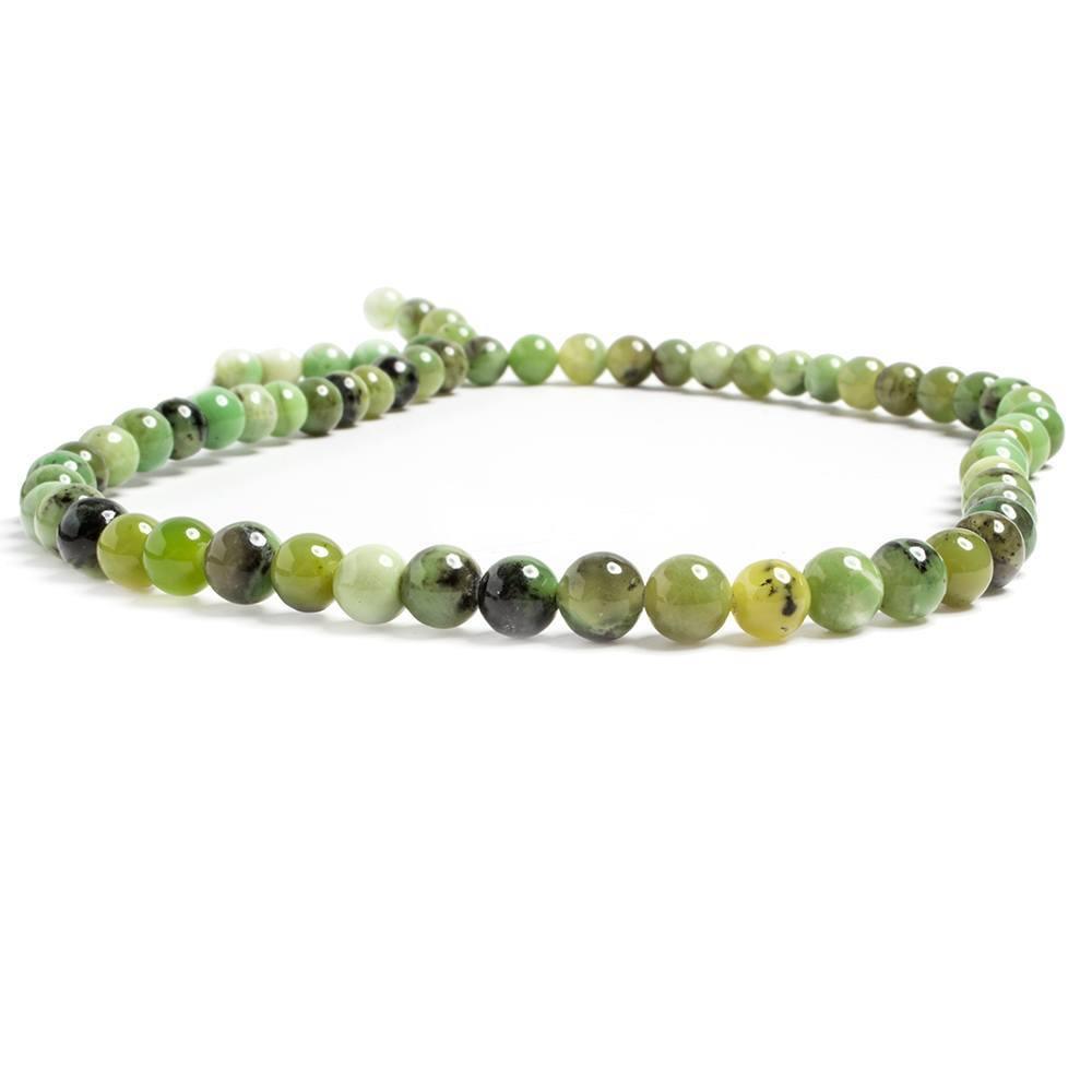 6mm Chrysoprase & Lemon Chrysoprase plain round Beads 15 inch 64 pieces - The Bead Traders