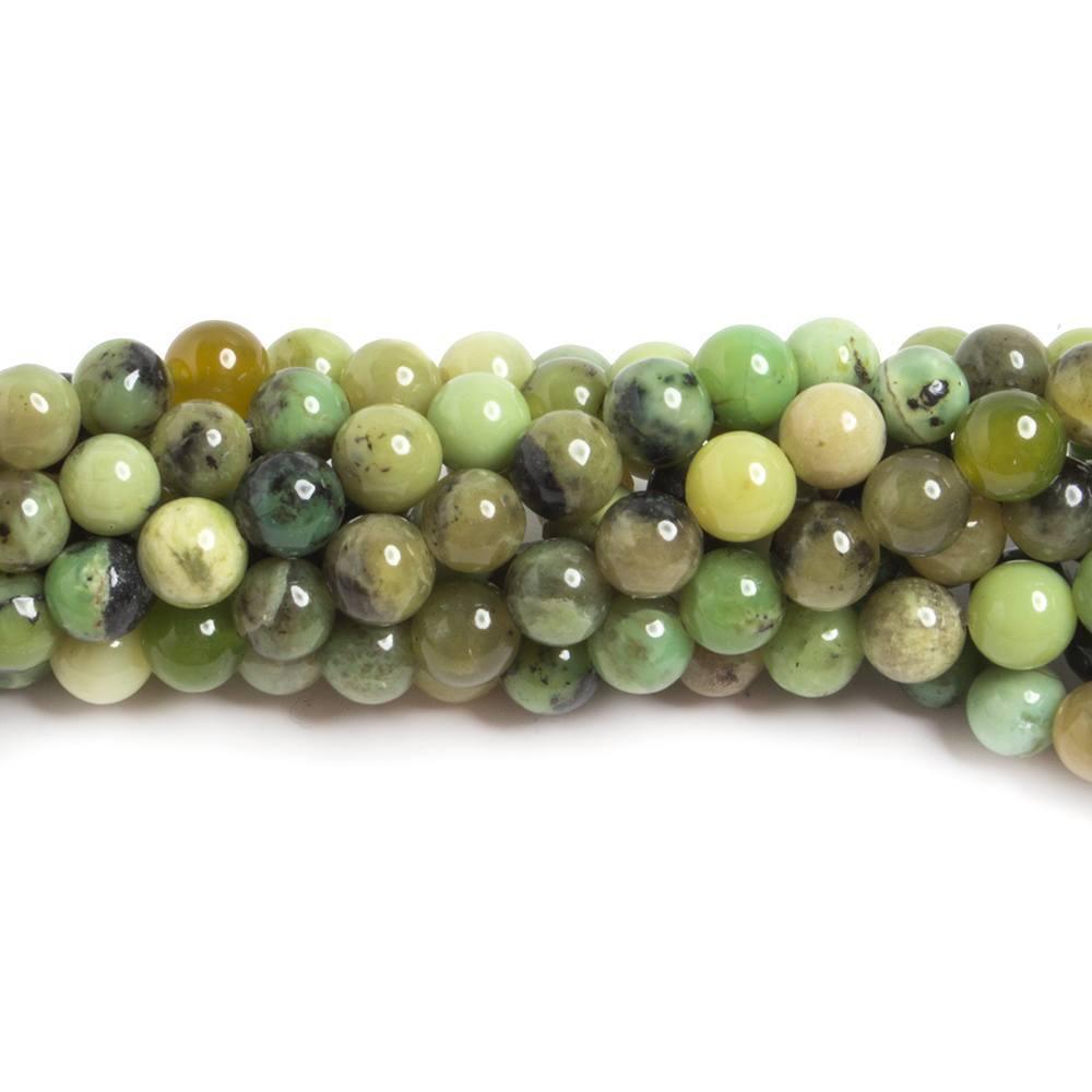 6mm Chrysoprase & Lemon Chrysoprase plain round Beads 15 inch 64 pieces - The Bead Traders