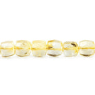 6mm Citrine faceted cube beads 8 inch 33 pieces - The Bead Traders