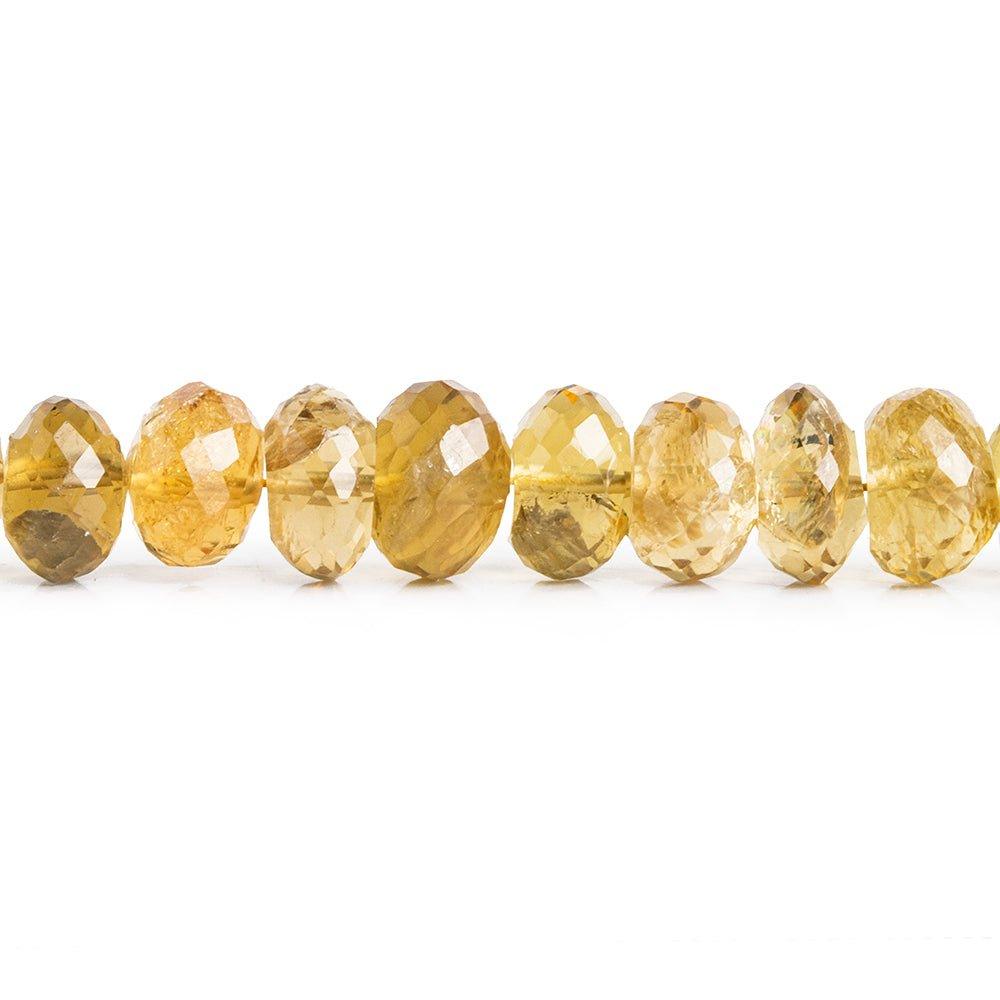 6mm Citrine Faceted Rondelle Beads 12 inch 75 pieces - The Bead Traders