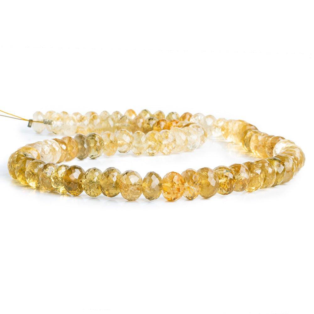 6mm Citrine Faceted Rondelle Beads 12 inch 75 pieces - The Bead Traders