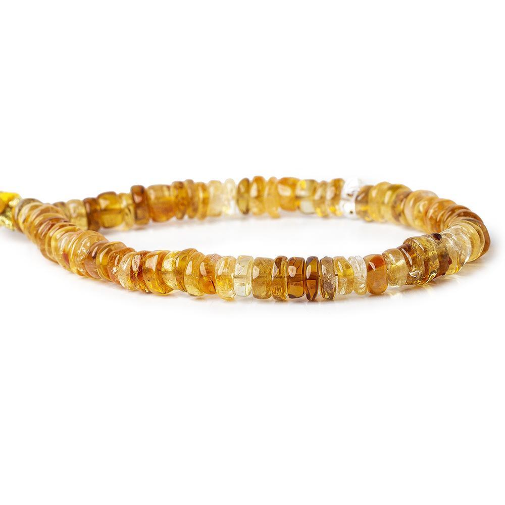 6mm Citrine Plain Heishi & Rondelles 7.5 inch 70 beads - The Bead Traders