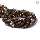 6mm Coffee Bean Brown Agate faceted rounds 14.5 inch 60 beads - The Bead Traders