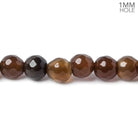 6mm Coffee Bean Brown Agate faceted rounds 14.5 inch 60 beads - The Bead Traders