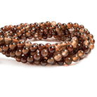 6mm Dark Chocolate Agate plain round Beads 15 inch 63 pieces - The Bead Traders