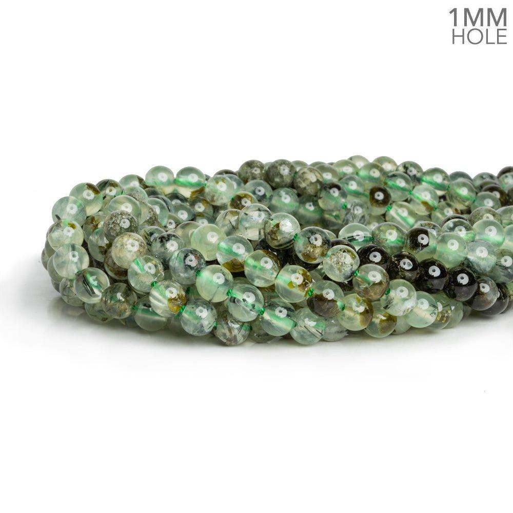 6mm Dendritic Prehnite Plain Rounds 16 inch 70 pieces - The Bead Traders