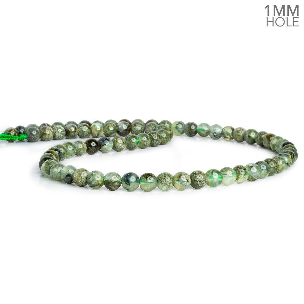 6mm Dendritic Prehnite Plain Rounds 16 inch 70 pieces - The Bead Traders