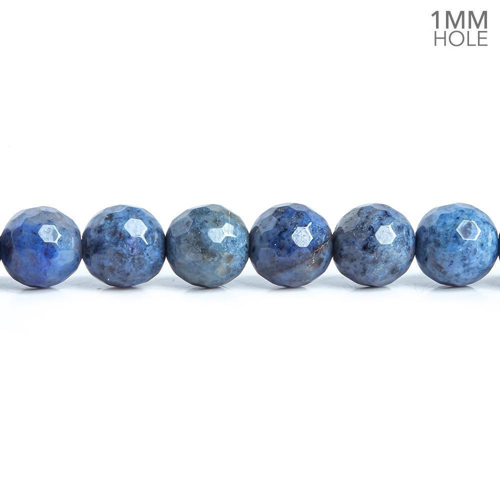 6mm Dumortierite Faceted Round Beads 15 inch 63 pieces - The Bead Traders