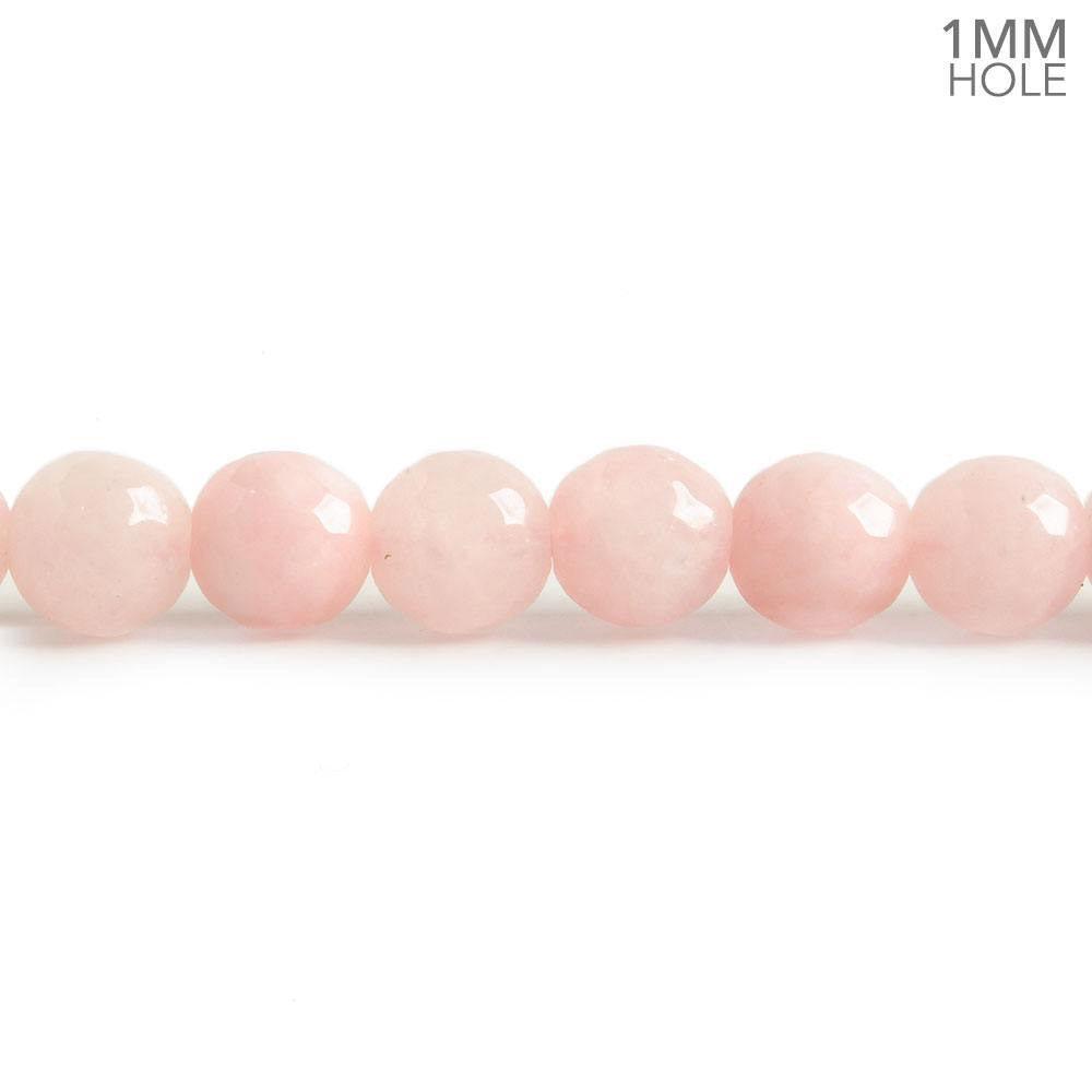 6mm Dyed Pink Jade faceted round beads 14.5 inch 63 pieces - The Bead Traders