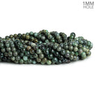 6mm Emerald Plain Rounds 16 inch 63 beads - The Bead Traders