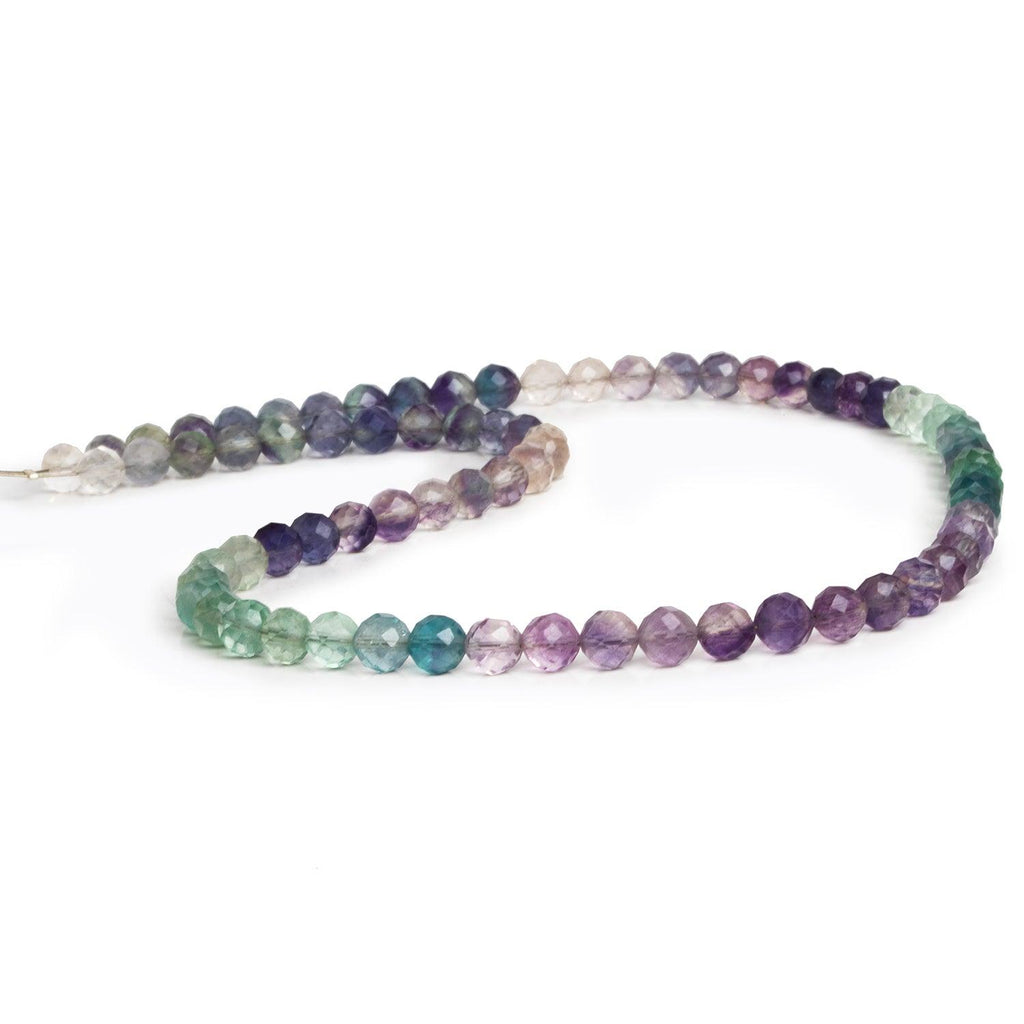 6mm Fluorite Microfaceted Rounds 16 inch 70 beads - The Bead Traders