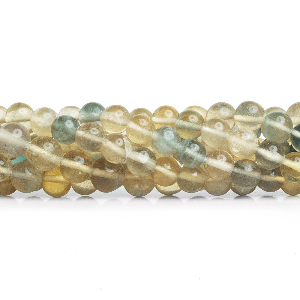 6mm Fluorite Plain Round Beads 14 inch 65 pieces - The Bead Traders