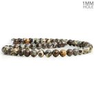 6mm Fossil Ocean Jasper Plain Round Beads 15 inch 60 pieces - The Bead Traders
