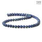 6mm Frosted Lapis Lazuli plain round beads 15 inch 69 pieces - The Bead Traders