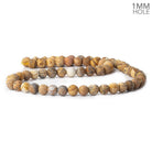 6mm Frosted Picture Jasper plain round beads 15 inch 60 pieces - The Bead Traders