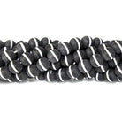 6mm Frosted Tibetan Black White Agate plain round 15 inch 64 beads - The Bead Traders