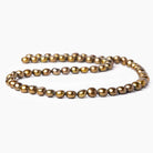 6mm Golden Brown Button Freshwater Pearls 15.5 inch 60 pieces - The Bead Traders