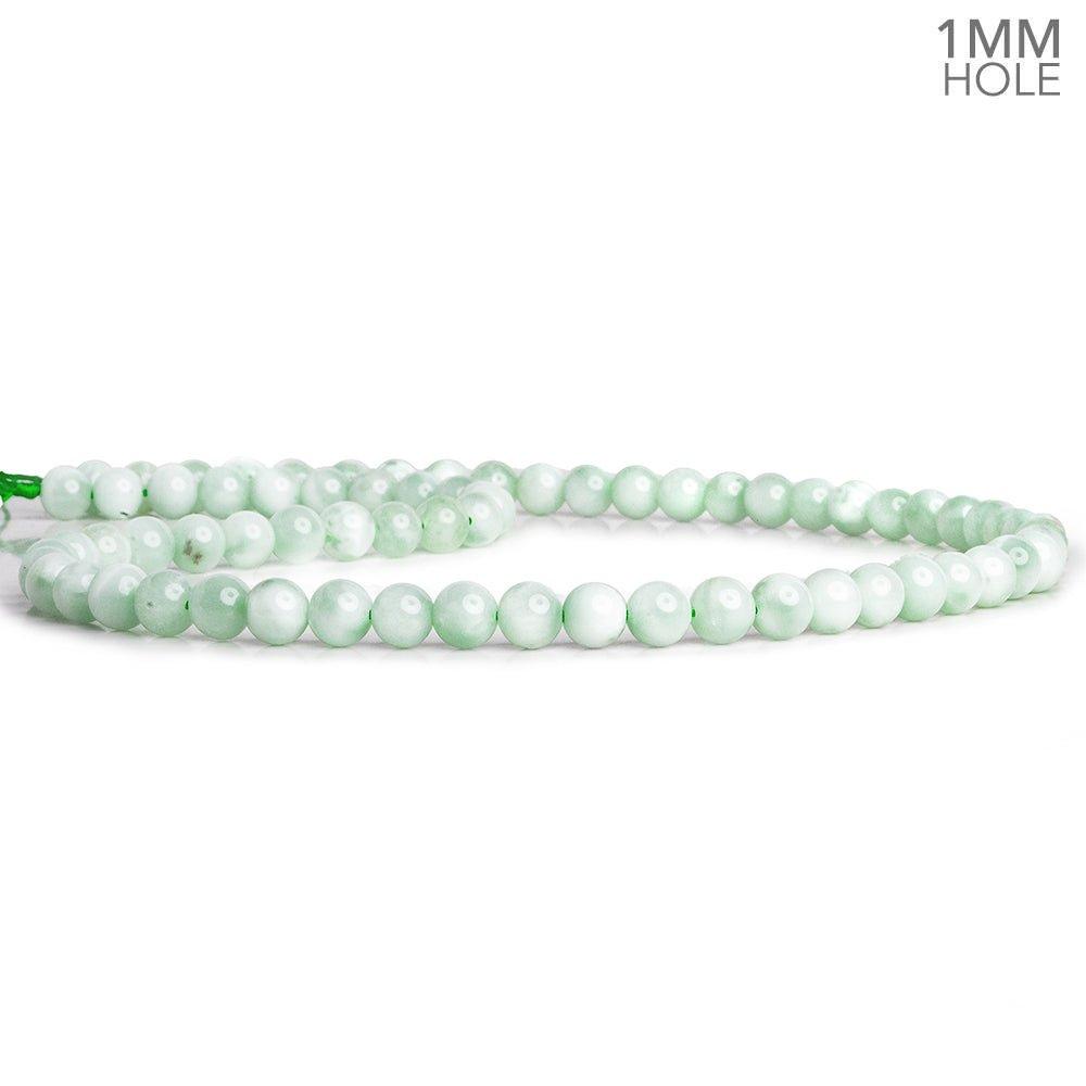 6mm Green Angelite Plain Round Beads 15 inch 65 pieces - The Bead Traders