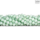 6mm Green Angelite Plain Round Beads 15 inch 65 pieces - The Bead Traders