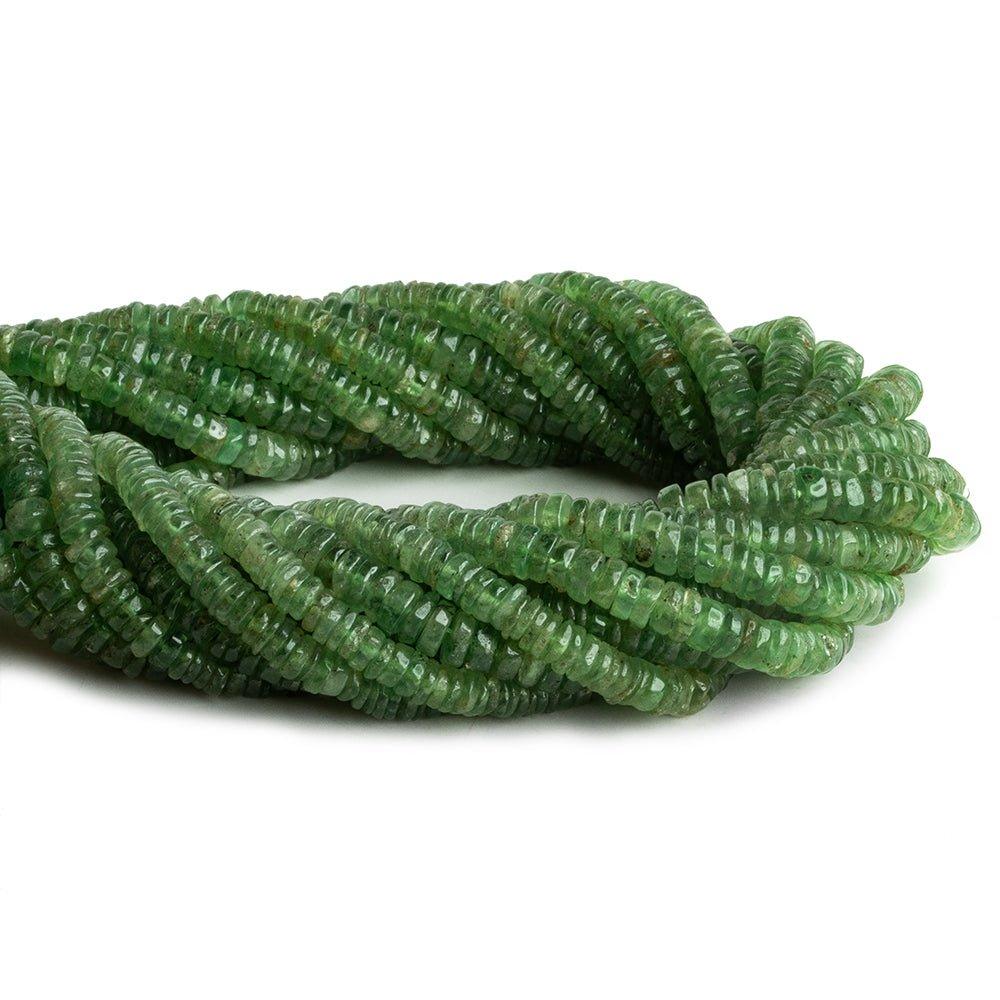 Green Chalcedony 6x4mm Faceted Rondelle Gemstone Bead-~ -15.5 Inch Green Chalcedony 6x4mm Faceted Rondelle Gemstone Bead-~ -15.5 Inch
