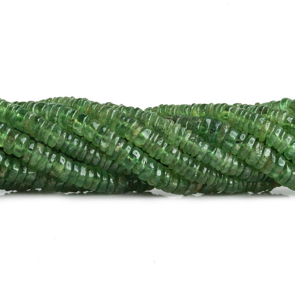 6mm Green Kyanite Plain Heishi Beads 16 inch 190 pieces - The Bead Traders