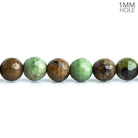 6mm Green Opal Faceted Round Beads 15 inch 62 pieces - The Bead Traders